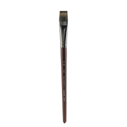 Royal & Langnickel Sabletek Short-Handle Paint Brush, L95060, 1in, Angular Bristle, Dark Brown