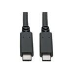 Eaton Tripp Lite Series USB-C Cable (M/M) - USB 3.2, Gen 2 (10 Gbps), 5A (100W) Rating, USB-IF Certified, Thunderbolt 3 Compatible, 3 ft. (0.91 m) - USB cable - 24 pin USB-C (M) to 24 pin USB-C (M) - USB 3.1 Gen 2 / Thunderbolt 3 - 5 A - 3 ft - black