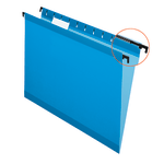 Pendaflex SureHook Reinforced Hanging Folders, 1/5-Cut, Letter Size, Blue, Box Of 20