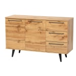 Baxton Studio Radley 48inW 3-Drawer Sideboard Buffet, Oak Brown