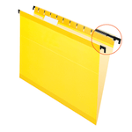 Pendaflex SureHook Reinforced Hanging Folders, 1/5-Cut, Letter Size, Yellow, Box Of 20