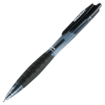 SKILCRAFT Retractable Ballpoint Pens, Bold Point, 1.4mm, Black Barrel, Black Ink, Pack Of 12