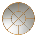 Baxton Studio Ohara Accent Wall Mirror, 36inH x 36inW x 5/8inD, Gold