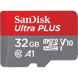 SanDisk Ultra PLUS microSD Card, 32GB