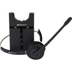 SprachtZUM Maestro Wireless DECT 6.0 Monoaural Over-the-Head USB Headset, Black