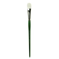 Princeton Oil And Acrylic Paint Brush 6100, Size 12, Round Bristle, Synthetic, Green