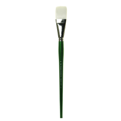 Princeton Synthetic Bristle Oil And Acrylic Paint Brush 6100, Size 20, Flat Bristle, Synthetic, Green