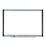 Lorell Signature Series Magnetic Unframed Dry-Erase Whiteboard, 72in x 48in, Ebony/Silver Metal Frame