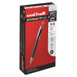 uni-ball Jetstream RT Retractable Ballpoint Pens, Bold Point, 1.0 mm, Black Barrel, Red Ink, Pack Of 12