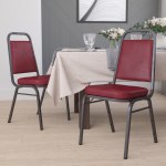 Flash Furniture HERCULES Series Trapezoidal Back Stacking Banquet Chairs, Gray/Silvervein, Pack Of 4 Chairs