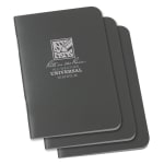 Rite in the Rain All-Weather Mini Stapled Notebooks, 3-1/4in x 4-5/8in, Gray, 3 Notebooks Per Pack, Set Of 6 Packs