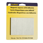 ProMAG Magnetic Squares, 1in, Black/White, Pack Of 24