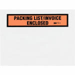 3M Self-Adhesive Packing List/Invoice Enclosed Envelopes, 5 1/2in x 4 1/2in, Black/Red, Pack Of 1,000