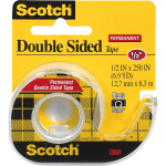 Scotch Double-Sided Tape With Handheld Dispenser, 1/2in x 248in, Clear