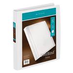 Office Depot Brand EverBind View 3-Ring Binder, 1in D-Rings, White