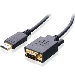 4XEM DisplayPort To VGA Adapter Cable, 6ft, Black