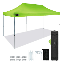 Ergodyne SHAX 6015 Pop-Up Tent, 10ft x 20ft, Lime