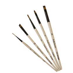 Robert Simmons Simply Simmons Value Paint Brush Set, Mop Up, Assorted Sizes, Assorted Bristles, White, Set Of 3