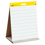 Post-it Super Sticky Tabletop Easel Pad, Primary Ruled, 20in x 23in, White, Pad Of 20 Sheets