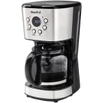 Starfrit 12-Cup Programmable 900W Drip Coffee Maker Machine, Silver/Black