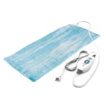 Pure Enrichment PureRelief Luxe Micromink Heating Pad, 11-1/2in x 22-1/2in, Aqua Paint