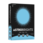 Astrobrights Color Multi-Use Printer & Copy Paper, 1 Ream, Lunar Blue, Letter (8.5in x 11in), 500 Sheets Per Ream, 24 Lb, 94 Brightness