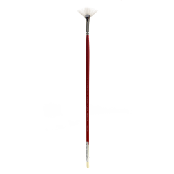 Winsor & Newton University Series Long-Handle Paint Brush 237, Size 8, Bright Bristle, Red