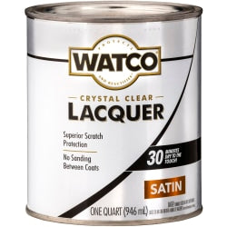 Watco Lacquer Clear Wood Finish, 32 Oz, Satin, Pack Of 6 Cans