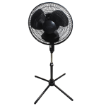 Optimus 16in Adjustable Oscillating Stand Fan, Black