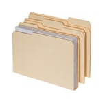 Pendaflex Double Stuff File Folders, Letter Size, 1 1/2in Expansion, Manila, Pack Of 50 Folders