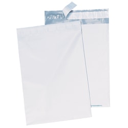 Quality Park Redi-Strip Poly Envelopes, 9in x 12in, Self-Adhesive, White, Box Of 100