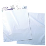 Quality Park Redi-Strip Jumbo Poly Envelopes, 14in x 19in, White, Box Of 100