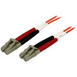 StarTech.com 3m Fiber Optic Cable - Multimode Duplex 50/125 - OFNP Plenum - LC/LC - OM2 - LC to LC Fiber Patch Cable - Orange