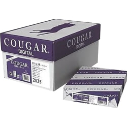 Cougar Digital Multipurpose Paper, 8-1/2in x 11in, 60 Lb, 98 Brightness, White, 500 Sheets Per Ream, Carton Of 10 Reams