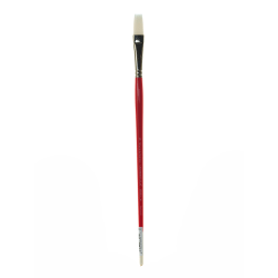 Winsor & Newton University Series Long-Handle Paint Brush 235, Size 6, Round Bristle, Red