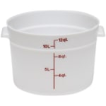 Cambro Food Storage Container, 12 Qt, White