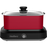 West Bend 5-Quart Oblong Slow Cooker, Red