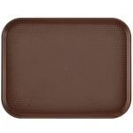 Cambro Fast Food Trays, 14in x 18in, Brown, Pack Of 12 Trays