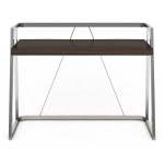 Elle Decor Alliel Live Edge 48inW Writing Desk, Brown/Silver