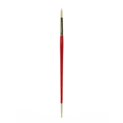 Winsor & Newton University Series Long-Handle Paint Brush 235, Size 10, Round Bristle, Red