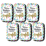 Teacher Created Resources Magnetic Whiteboard Erasers, 2-1/2in x 4in, Confetti, Pack Of 6 Erasers