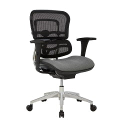 Office Star Matrex Bonded Leather/Mesh High-Back Chair, Black