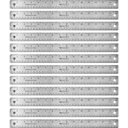 Westcott Stainless Steel Rulers, 15in L x 1in W, Stainless Steel, Pack Of 12