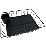 Better Chef  3-Piece Dish Rack With Drainer, Black