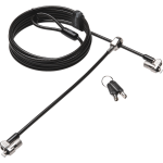 Kensington MicroSaver Cable Lock - Keyed Lock - Black, Silver - Carbon Steel - 8 ft - For Notebook, Tablet