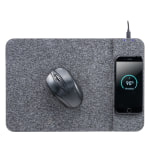 Allsop Wireless Charging Mouse Pad, 13.25inH x 9inW x 0.25inD, Black, 32192