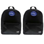 BAZIC Products 16in Basic Backpacks, Black, Pack Of 2 Backpacks