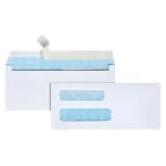 Office Depot Brand #8 5/8 Security Envelopes, Double Window, 3-5/8in x 8-5/8in, Clean Seal, White, Box Of 250