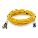 AddOn 8m LC to ST OS1 Yellow Patch Cable - Patch cable - LC/UPC single-mode (M) to ST/UPC single-mode (M) - 8 m - fiber optic - duplex - 9 / 125 micron - OS1 - halogen-free - yellow