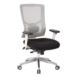 WorkPro 12000 Series Ergonomic Mesh/Premium Fabric Mid-Back Chair, Black/Gray, BIFMA Compliant